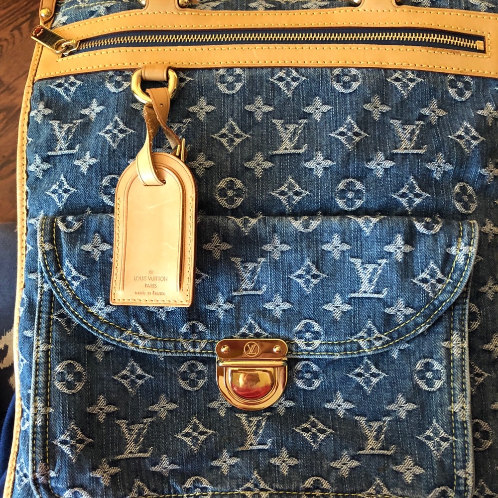 Lv denim tote